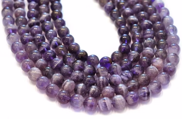 Ametist 8 mm, 5 strängar