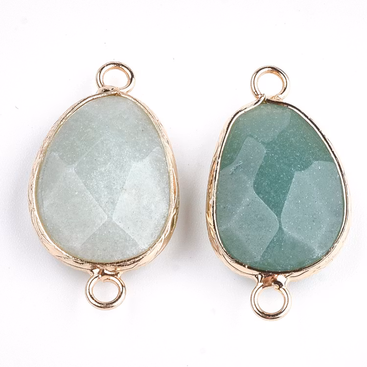 Guldfärgad connector aventurin, 1 st