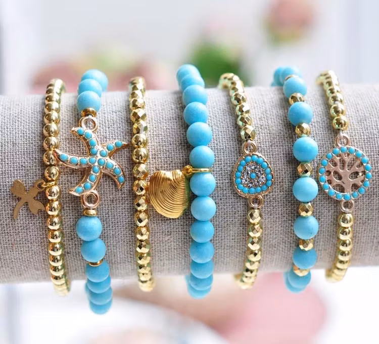 Guldfärgad hematit facetterade 6 mm, 1 sträng