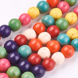 REA: Howlite mix 6 mm, 1 sträng