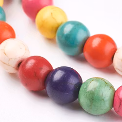 Howlite mix 8 mm, 1 sträng