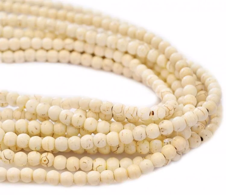 Howlite beige 8 mm, 1 sträng