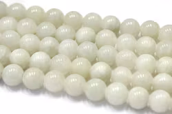 Jade 6 mm ljusgrå, 1 sträng