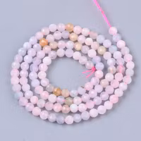 Facetterad morganit 3 mm, 1 sträng
