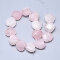 Rosenkvarts hjärta 15 mm, 1 st