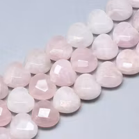 Rosenkvarts hjärta 15 mm, 1 st