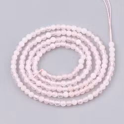 Facetterad rosenkvarts 1.5-2 mm, 1 sträng
