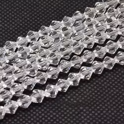 Bicone 4 mm glas, 1 sträng