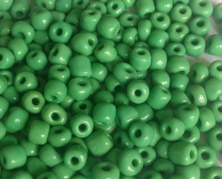Seed beads 4 mm grön, ca 150 st