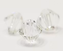 Swarovski 6 mm bicone glas, 1 st