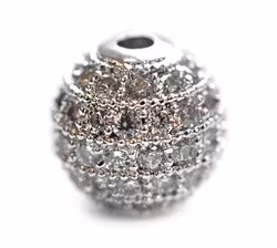 Strasspärla antik 6 mm, 1 st