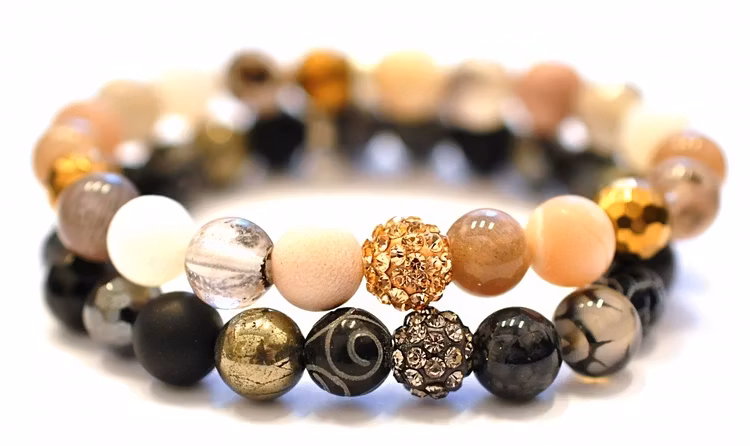 Strasskula 8 mm grå, 1 st