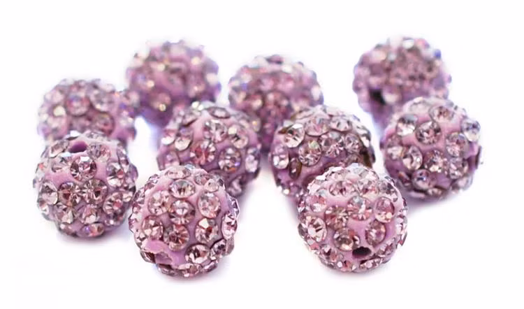 Strasskula 8 mm ljuslila, 1 st