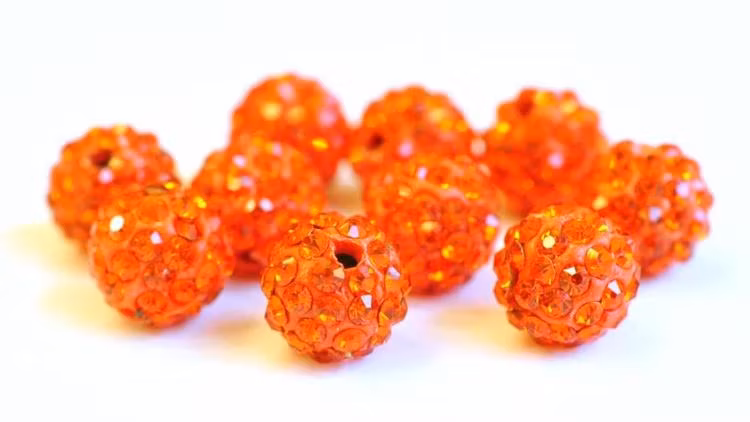 Strasskula 8 mm orange, 1 st
