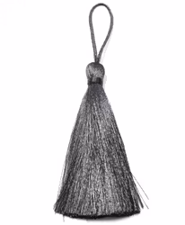 Handgjord silkestofs mörkgrå, 1 st