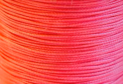 Vaxad bomullstråd 0.5 mm korall, 5 m