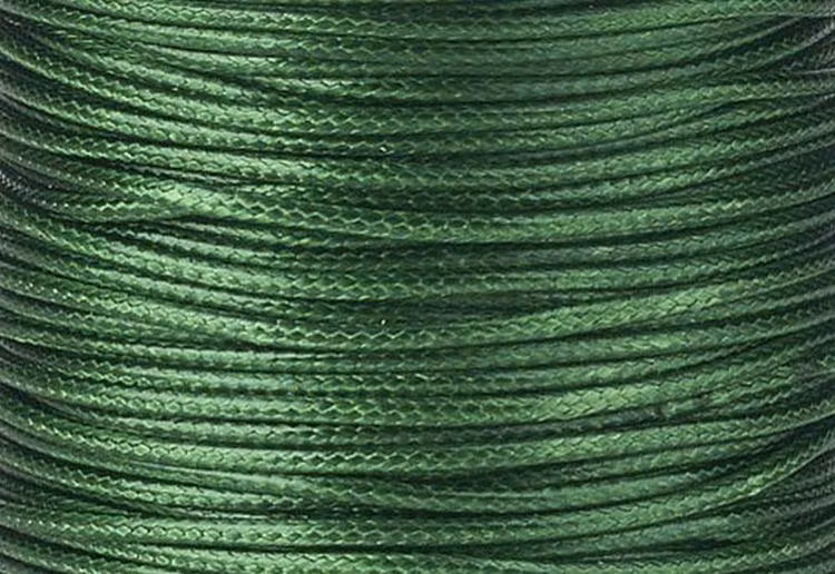 Vaxad bomullstråd 0.5 mm mörkgrön, 5 m