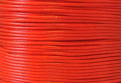 Vaxad bomullstråd 0.5 mm röd, 5 m