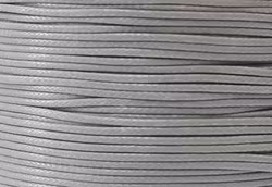 Vaxad bomullstråd 1 mm ljusgrå, 5 m