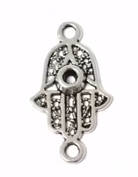 Antikfärgad connector Hamsa hand, 10 st