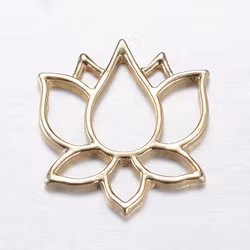 Guldfärgat hänge/connector lotus, 1 st