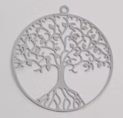 Antikfärgat hänge av filigran livets träd, 1 st