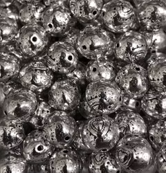 Antikfärgad pärla med hjärtan 10 mm, 10 st