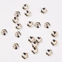 REA: Antikfärgade pärlhattar 4 mm blommor, ca 100 st