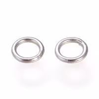 Rostfritt stål lödda ringar 6 mm, ca 20 st