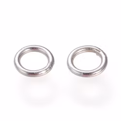 Rostfritt stål lödda ringar 6 mm, ca 20 st