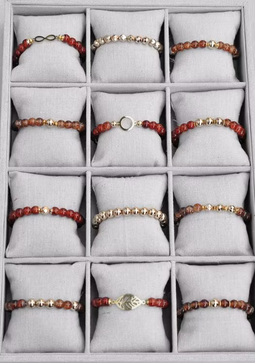 Guldfärgat rostfritt stål connector ring med PVD plätering, 1 st