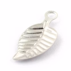 Kirurgiskt stål berlocker små löv, 10 st