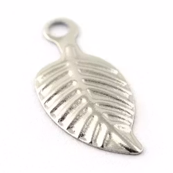 Kirurgiskt stål berlocker små löv, 10 st