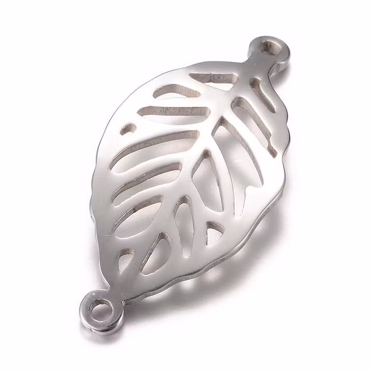 Rostfritt stål connector löv, 1 st