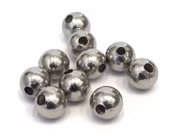 Kirurgiskt stål pärlor 4 mm, ca 50 st