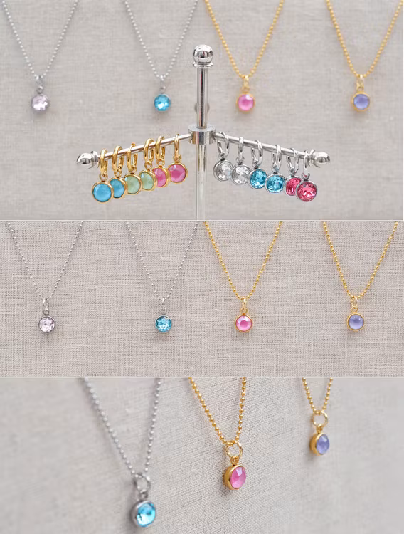 Rostfritt stål stor berlock ljusblå, 1 st