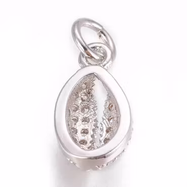 Antikfärgad berlock cubic zirconia snäcka, 1 st