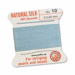 Griffin pärlsilke nr 10 ljusblå, 2 m