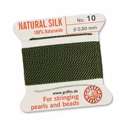 Griffin pärlsilke nr 10 oliv, 2 m