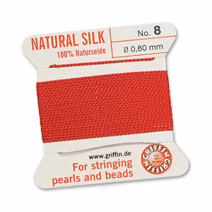 Griffin pärlsilke nr 5 röd, 2 m