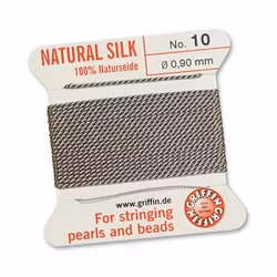 Griffin pärlsilke nr 10 grå, 2 m