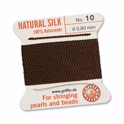 Griffin pärlsilke nr 10 brun, 2 m