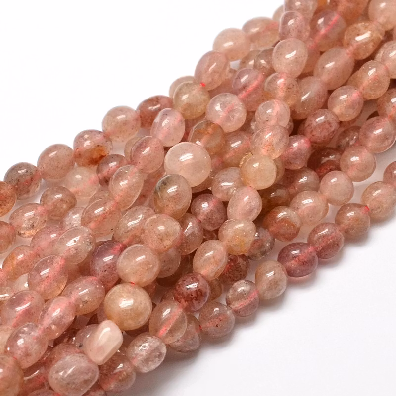 Jordgubbskvarts nuggets, 1 sträng