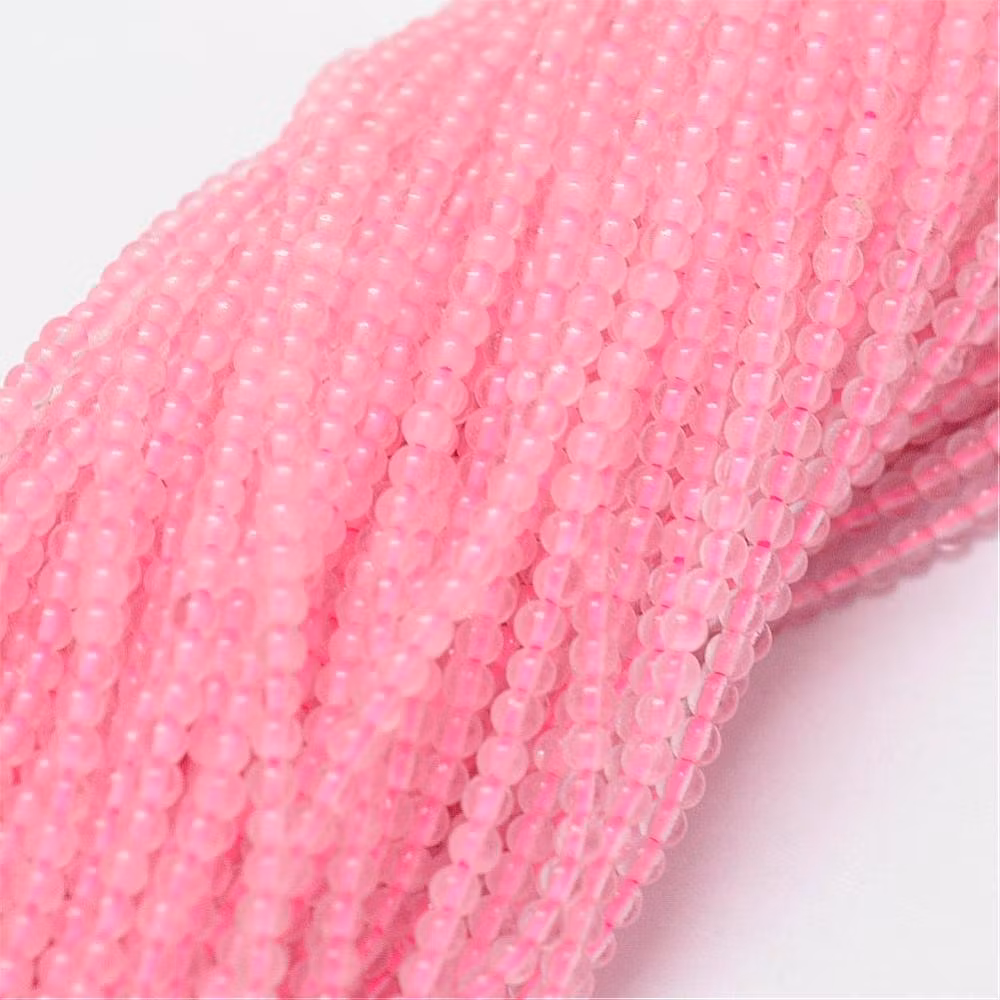 Rosenkvarts 3 mm, 1 sträng