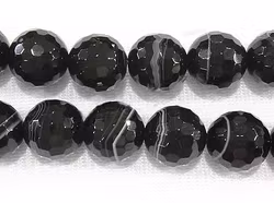 Facetterad madagaskar agat 8 mm, 1 sträng