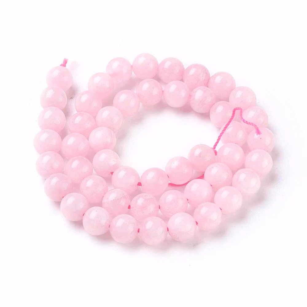 Rosenkvarts 8 mm, 5 strängar