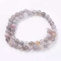 Facetterad agat 8 mm grå, 1 sträng