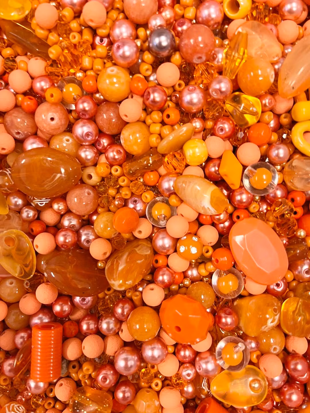 REA: Pärlmix orange, ca 80 gr