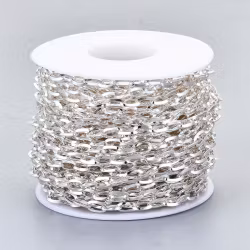 Silverfärgat rostfritt stål kedja 7 mm, 1 m