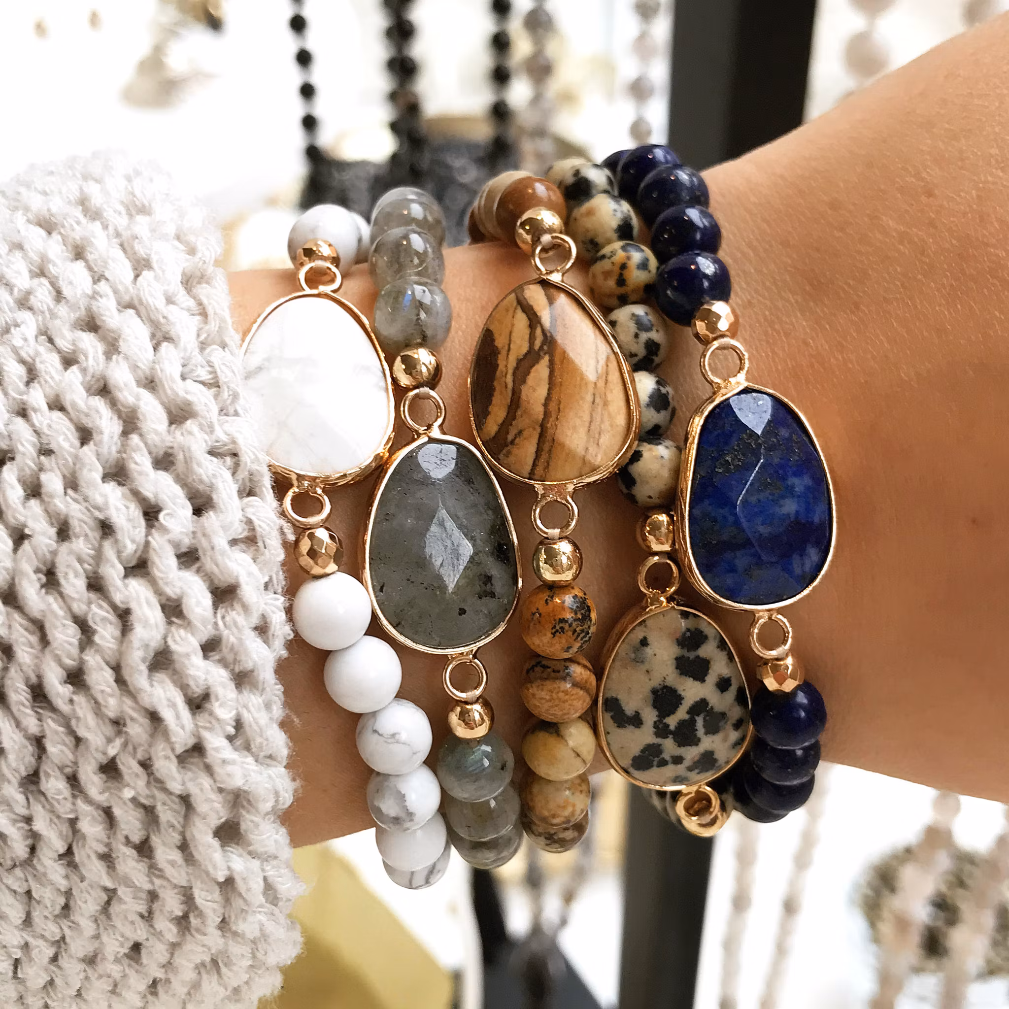 Guldfärgad connector tigeröga, 1 st